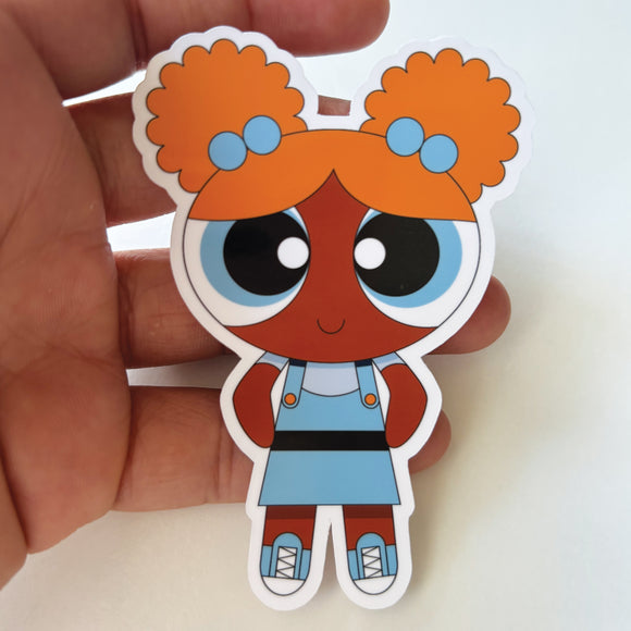 Afro Puff Girls Blue