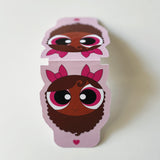 Afro Puff Girl Magnetic Bookmark Pink