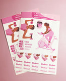 Fitness Sticker Sheet